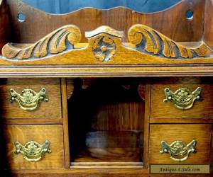 Item STUNNING EDWARDIAN ANTIQUE ENGLISH OAK SMOKERS CABINET WITH GLAZED DOORS C1900 for Sale