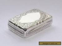 SUPERB ANTIQUE VICTORIAN SOLID SILVER STERLING SNUFF BOX BIRMINGHAM 1896