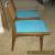 Pair Of Two Vintage Danish Mid Century Modern Turquoise CANE Accent CHAIRS for Sale