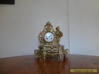 Antique Gilt Striking Mantel Clock French circa 1870s E. M. & Co