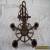 VINTAGE CAST IRON CHANDELIER HANGING LIGHT FIXTURE 5 LIGHT BASE REPURPOSE for Sale