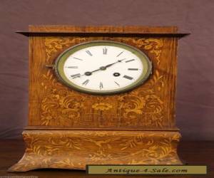 Antique French brazilian rosewood marquetry inlaid pendulum clock ormolu 1830 for Sale