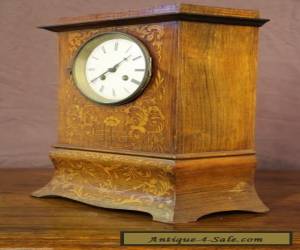 Item Antique French brazilian rosewood marquetry inlaid pendulum clock ormolu 1830 for Sale