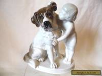 1930s ROSENTHAL GERMANY FIGURINE "THE SECRET" #1259 MAX FRITZ BOY WITH DOG