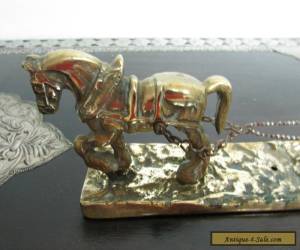 Item BRASS DRAUGHT HORSE AND FARMER for Sale