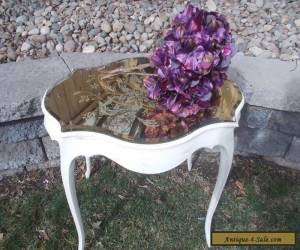 Item French style Mirror top end table side table bevelled mirror top for Sale