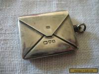 STERLING SILVER POSTAGE STAMP CASE. CHESTER HALLMARKS