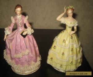 Item Set of 5 Godey's Fashions 1863 Sitzendorf porcelain girls for Sale