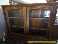 Antique Vintage Curio Cabinet - China Cabinet - Solid Oak Cabinet - 1800's