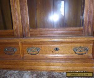 Item Antique Vintage Curio Cabinet - China Cabinet - Solid Oak Cabinet - 1800's for Sale