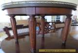 ANTIQUE/VINTAGE MARBLE TOP DANBY FURNITURE CO. ROUND END TABLE for Sale