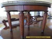 ANTIQUE/VINTAGE MARBLE TOP DANBY FURNITURE CO. ROUND END TABLE