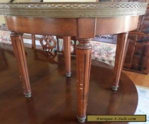 Item ANTIQUE/VINTAGE MARBLE TOP DANBY FURNITURE CO. ROUND END TABLE for Sale