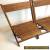 Vintage Antique Wood Oak Wooden Folding Chairs Set of 4 for Sale