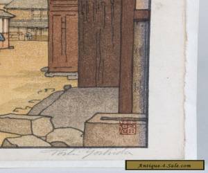 Item Toshi Yoshida Signed Japanese Woodblock Print - "Village in Harima"  for Sale