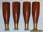 Set of 4 Salvaged Vintage Mid Century Wood Furniture Taper Legs #3 for Sale