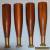 Set of 4 Salvaged Vintage Mid Century Wood Furniture Taper Legs #3 for Sale