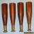 Set of 4 Salvaged Vintage Mid Century Wood Furniture Taper Legs #3 for Sale