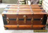 Antique ~ Vintage Steamer Trunk Blanket Box Coffee Table Chest FREE SHIPPING ! for Sale