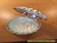 VINTAGE SILVERPLATE CLAM SHELL BUTTER DISH  MADE IN ENGLAND