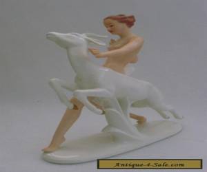 Item Nude Woman Lady Ibex Goat Decoration Porcelain Figurine Wallendorf German  for Sale