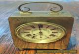 Small Antique Silver Clock with Cloth Back for Sale