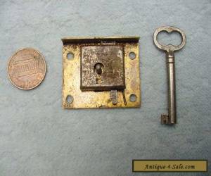 Item Cabinet Lock Cupboard Drawer Brass Vintage Tiny for Sale