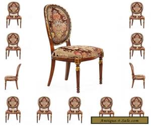 Item Beautiful Set of Twelve French Louis XVI Style Dining Chairs in Antique Taste for Sale