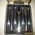 SET OF 7 ANTIQUE ENGLISH STERLING SILVER FORK SET IN BOX for Sale