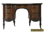 LATE 19TH CENTURY CARVED OAK KIDNEY SHAPED WRITING DESK for Sale