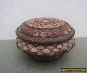 Vintage Wooden Pokerwork Trinket Box for Sale