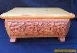 STUNNING VINTAGE CARVED ORANTE WOODEN BOX for Sale