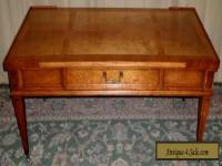 HERITAGE COFFEE TABLE Banded Mahogany With Drawer VINTAGE