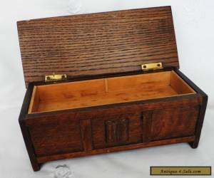 Item Vintage TALLENT Bond Street OAK WOOD CIGARETTE TRINKET BOX CHEST was musical ! for Sale