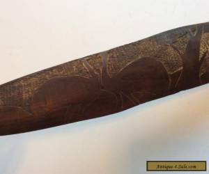 Item NICE OLD ANTIQUE CARVED AUSTRALIAN ABORIGINAL WOOMERA SPEAR THROWER NO CLUB for Sale