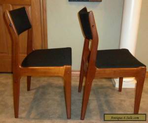 Item Pair of Vintage Mid Century Danish Modern Teak Dining Chairs for Sale