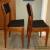 Pair of Vintage Mid Century Danish Modern Teak Dining Chairs for Sale
