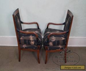 Item Quality Pair of French Empire Style Dolphin Carved Arm Chairs for Sale