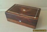 Beautiful Rosewood Antique Box (tea caddy or trinket/ jewellery box) for Sale