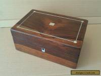 Beautiful Rosewood Antique Box (tea caddy or trinket/ jewellery box)
