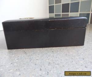 Item ANTIQUE BLACK HINGED BOX for Sale