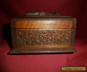 Item VINTAGE WOODEN TRINKET BOX WITH CARVED DETAIL- wood/woodenware for Sale