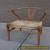 Hans Wegner ch24 Wishbone chair OAK frame Authentic mid century Danish Modern for Sale