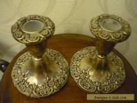 2 Vintage Silverplate Candleholders Candlesticks