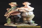 Capodimonte Morra The Fisherman Dilemma Porcelain Fishing Figurine for Sale