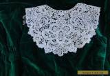 Stunning Antique Cotton Lace Collar-Large Ornate Floral Motifs  for Sale