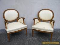 Pair of French Carved Living Room Side by Side Chairs 5546