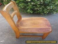 ANTIQUE VINTAGE CHILD'S WOODEN SCHOOL LIBRARY CHAIR OAK