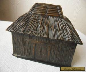 Item Vintage  Tribal Hut  Carved Wood Trinket Box for Sale