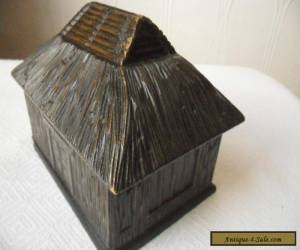 Item Vintage  Tribal Hut  Carved Wood Trinket Box for Sale